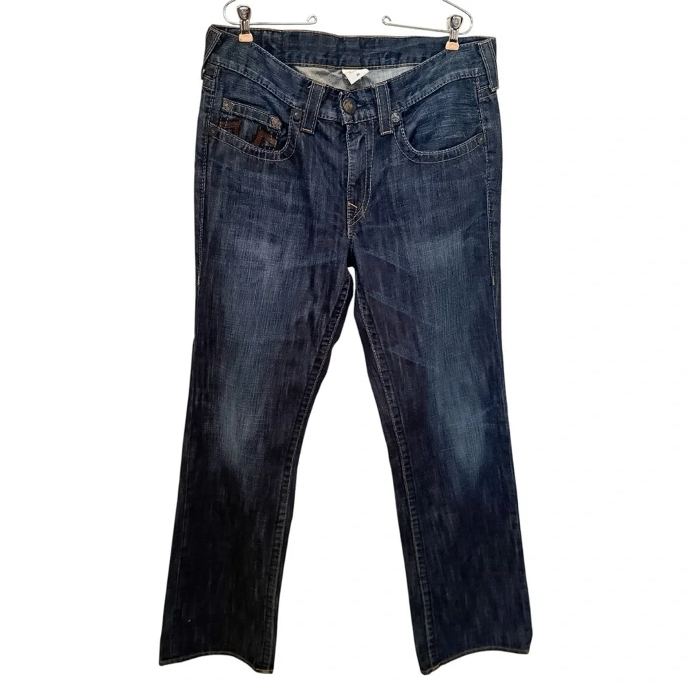 True Religion Section Row Seat Bootcut Jeans 36x34 Vintage Y2K USA Made Unique